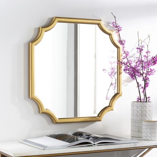 Surya Cecilia CCI-001 Gold 24"H x 24"W x 1"D Mirror