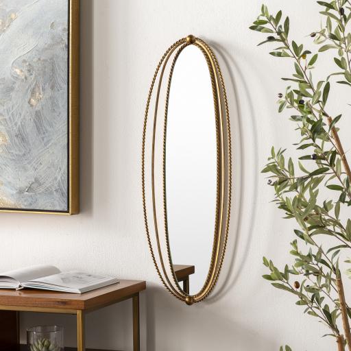 Surya Chasm CSM-002 Gold 31"H x 10"W Mirror