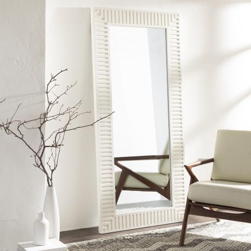 Surya Colossae CLO-001 White 75"H x 35"W x 1"D Mirror