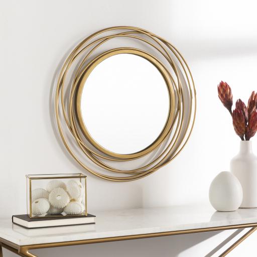 Surya Dixie DII-003 Gold 22"H x 21"W x 1"D Mirror