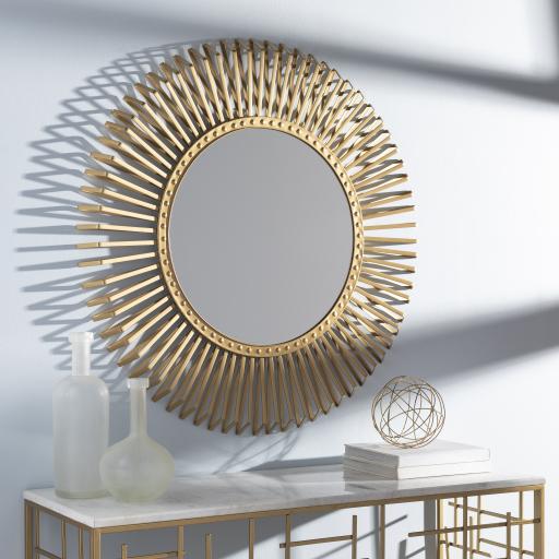 Surya Errol ERR-001 Gold 40"H x 40"W x 2"D Mirror