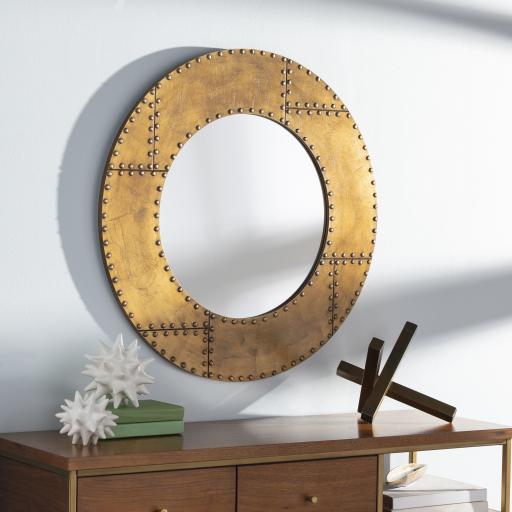 Surya Eunice EUN-001 Gold 32"H x 32"W Mirror