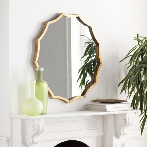 Surya Gia GIA-001 Gold 30"H x 30"W x 2"D Mirror