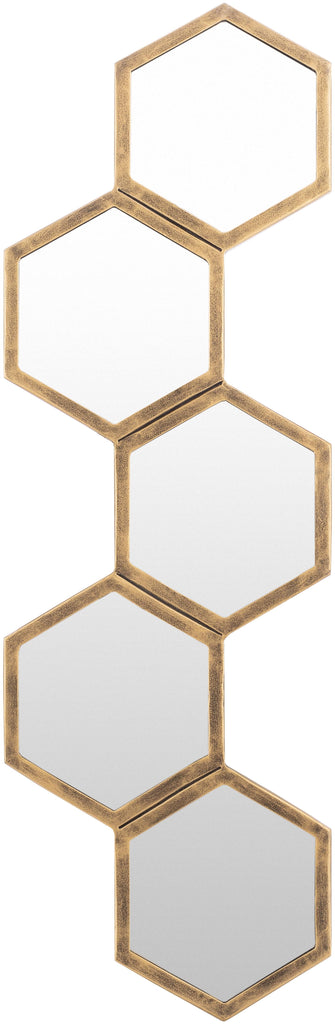 Surya Honeycomb HNY-001 Gold 11"H x 35"W x 1"D Mirror