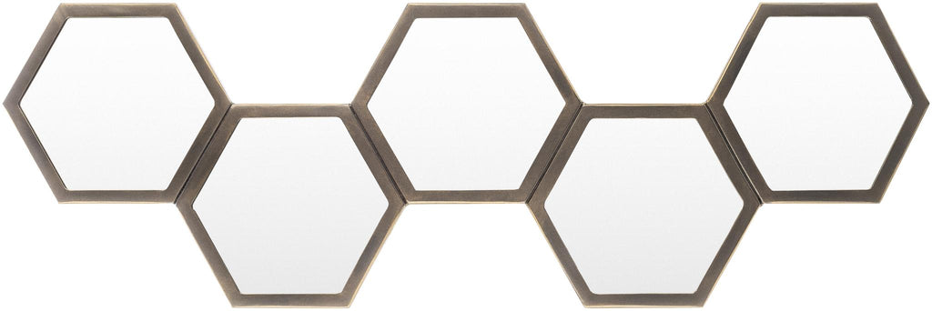 Surya Honeycomb HNY-002 Metallic - Copper 11"H x 35"W Mirror