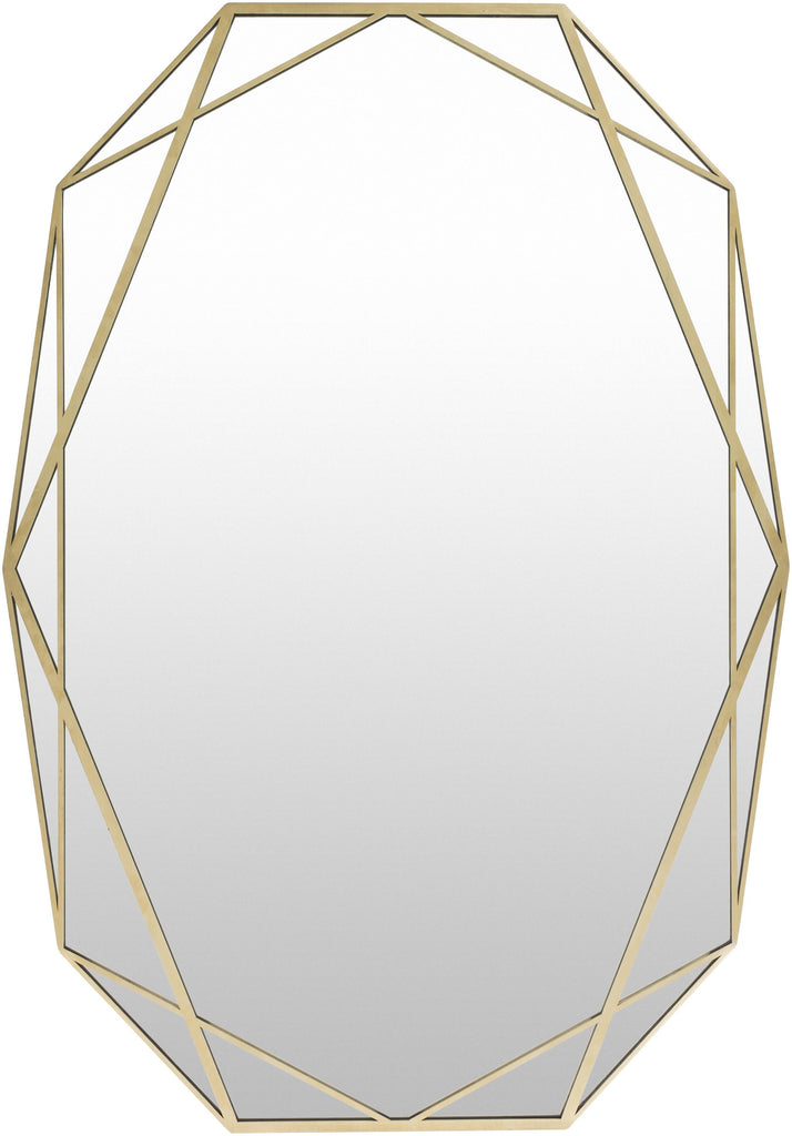 Surya Huntley HUT-001 Gold 39"H x 28"W x 1"D Mirror