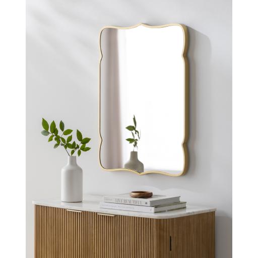 Surya Imelda IME-005 Gold 30"H x 22"W Mirror