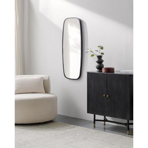 Surya Inverness ISS-002 Black 31"H x 15"W x 1"D Mirror