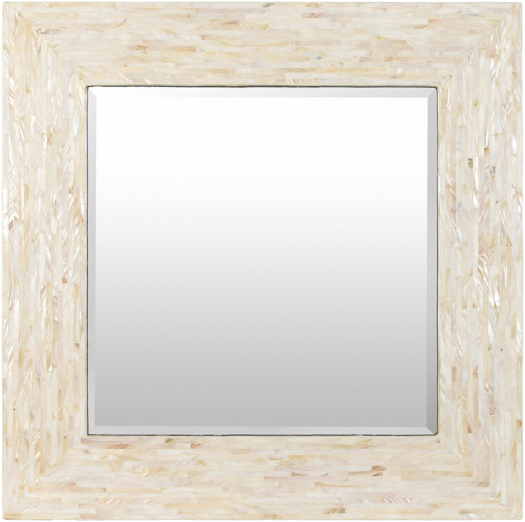 Surya Iridescent ISC-010 Ivory 32"H x 32"W x 1"D Mirror