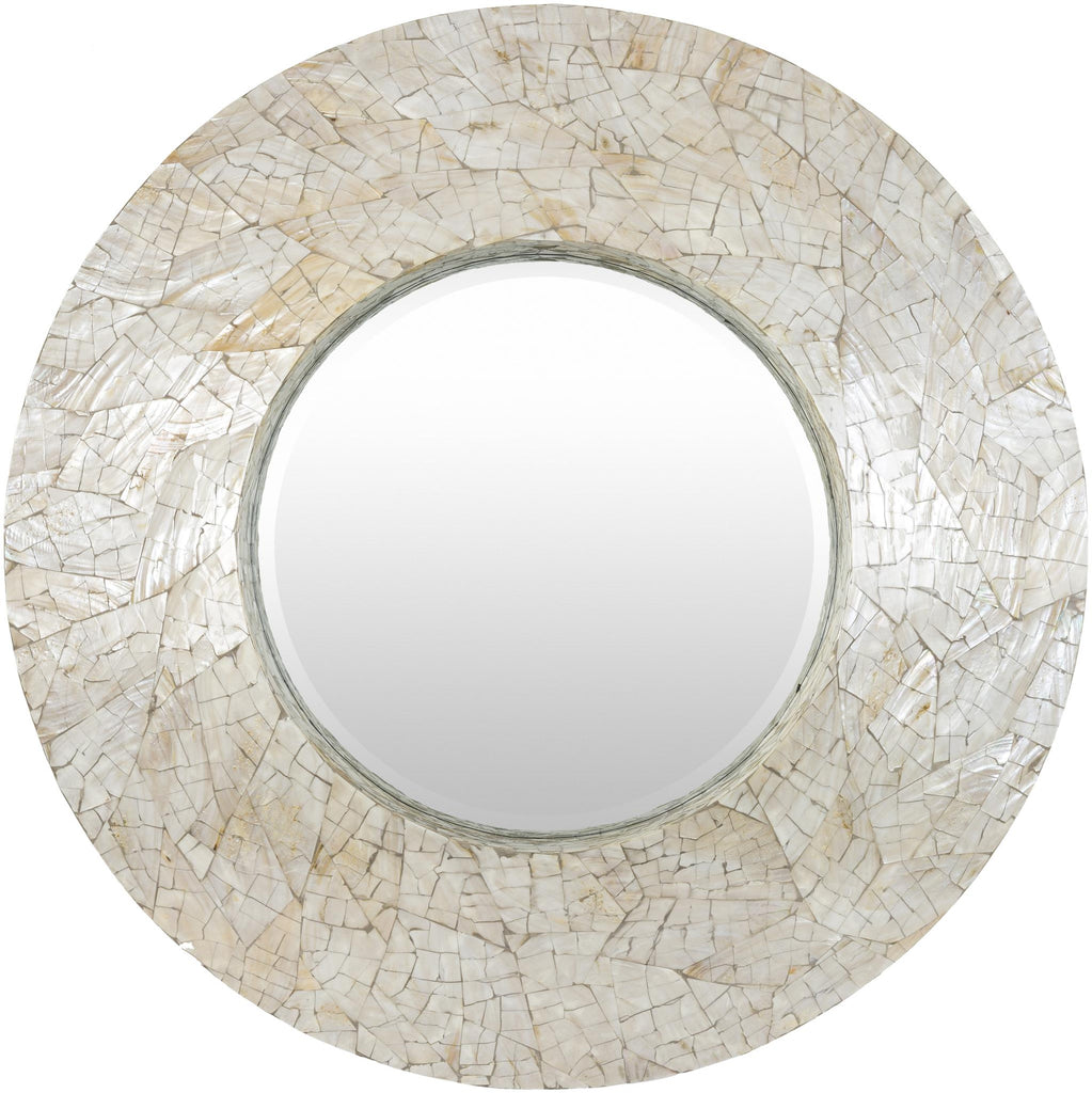 Surya Iridescent ISC-011 Cream 32"H x 32"W x 3"D Mirror