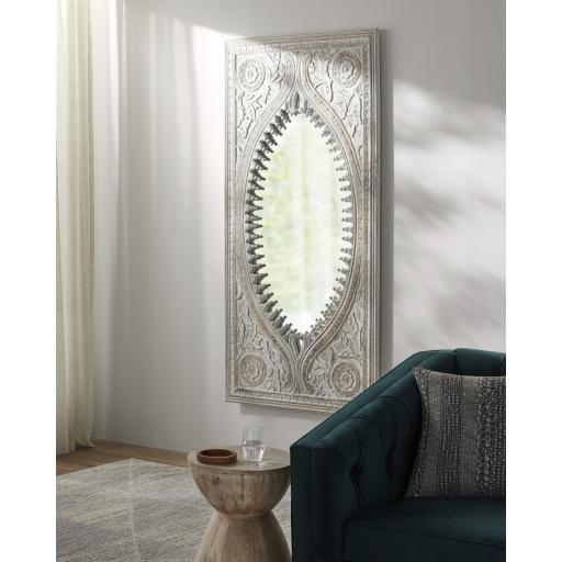 Surya Jodhpur JOD-001 White 72"H x 36"W Mirror