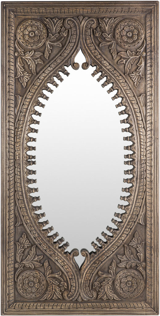 Surya Jodhpur JOD-002 Dark Brown 72"H x 36"W Mirror