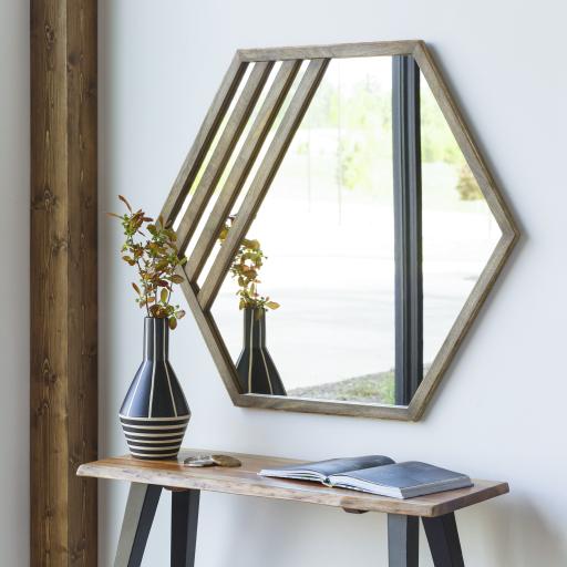 Surya Jorah JOH-003 Brown 37"H x 37"W Mirror