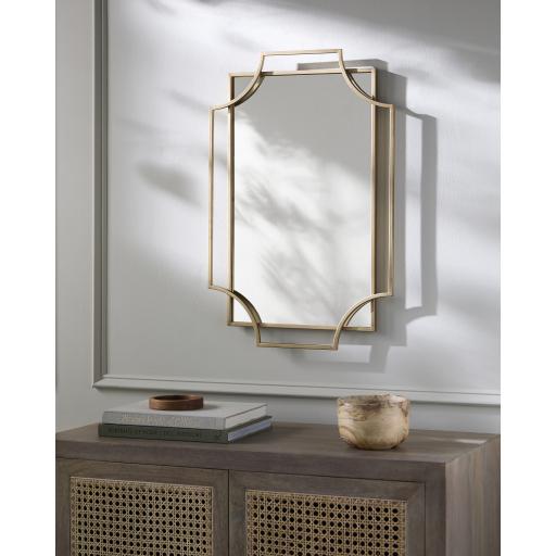 Surya Kassandra SSK-002 Gold 30"H x 20"W x 1"D Mirror