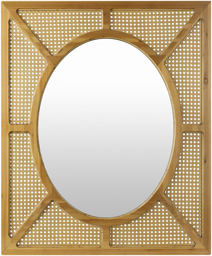 Surya Kiara RIK-002 Wood 36"H x 30"W x 1"D Mirror