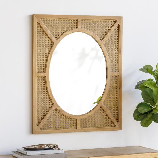 Surya Kiara RIK-002 Wood 36"H x 30"W x 1"D Mirror