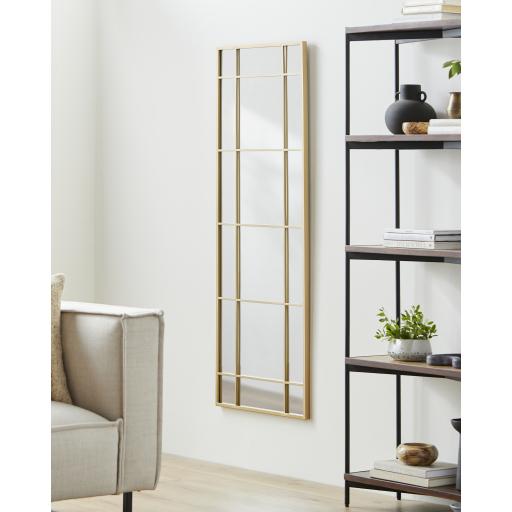 Surya Lanka LKA-002 Gold 62"H x 24"W x 1"D Mirror