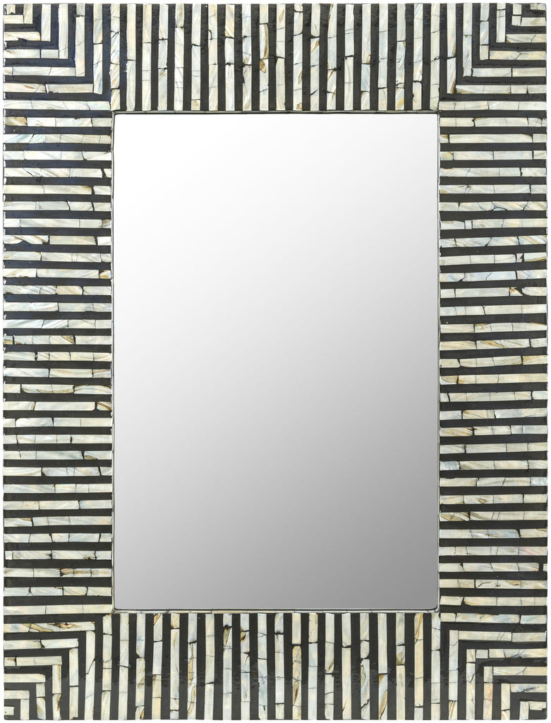 Surya Lharysa LYH-006 Black 32"H x 24"W x 1"D Mirror