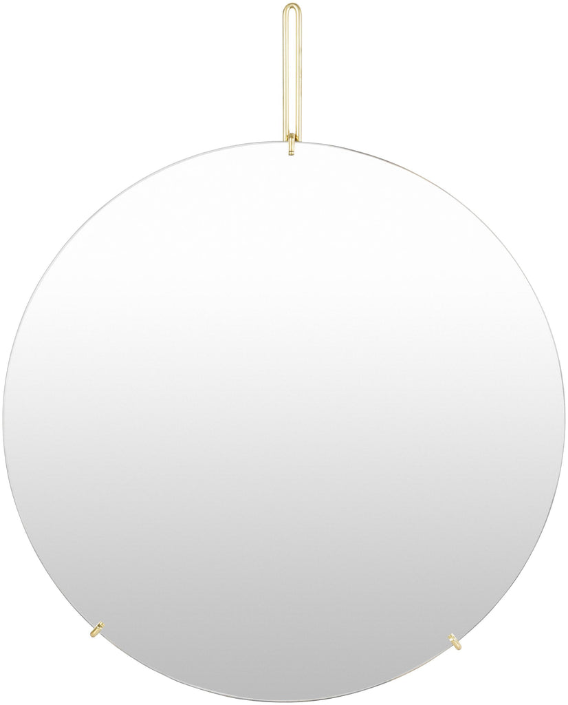 Surya Lunar LUN-001 Gold 39"H x 32"W x 0.25"D Mirror