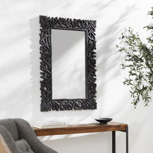 Surya Manasquan MQA-001 Dark Brown 45"H x 30"W x 2"D Mirror