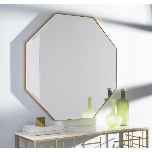 Surya McCord MRD-001 Gold 40"H x 40"W x 2"D Mirror