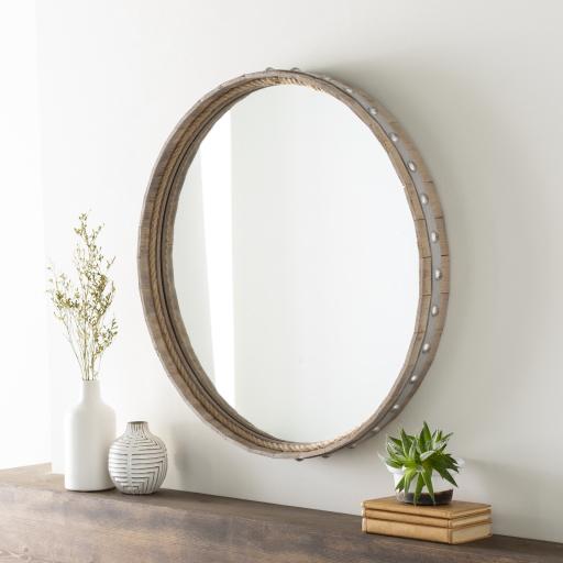 Surya Misha MIH-001 Brown 29"H x 29"W Mirror