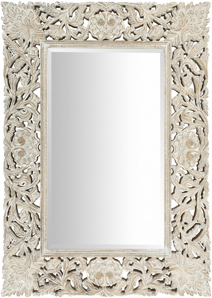 Surya Naomi NMI-001 White 42"H x 30"W x 2"D Mirror