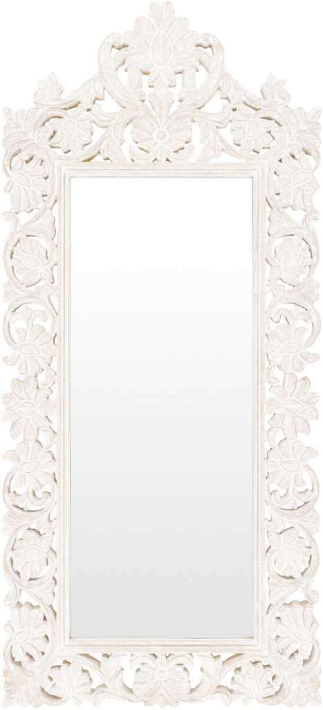 Surya Naomi NMI-002 White 53"H x 24"W x 2"D Mirror