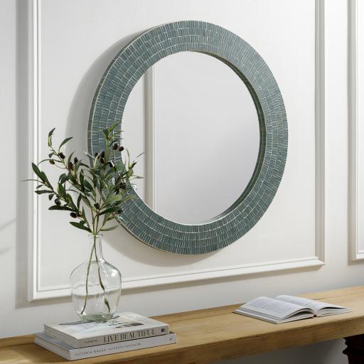 Surya Natalia NAA-001 Gray 32"H x 32"W x 1"D Mirror