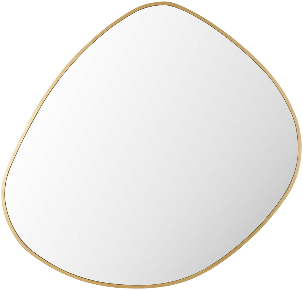 Surya Pebble PLE-002 Gold 29"H x 28"W x 1"D Mirror