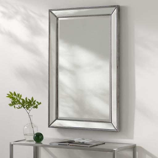 Surya Pemberton PBT-1102 Metallic - Silver 47"H x 32"W x 2"D Mirror