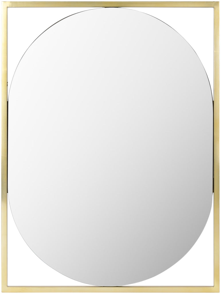 Surya Qayanat QAY-003 Gold 40"H x 30"W x 1"D Mirror