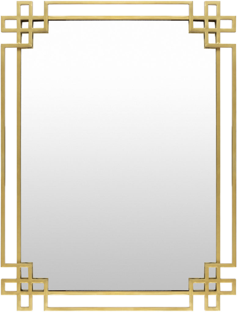 Surya Seth HTE-001 Gold 40"H x 30"W x 1"D Mirror