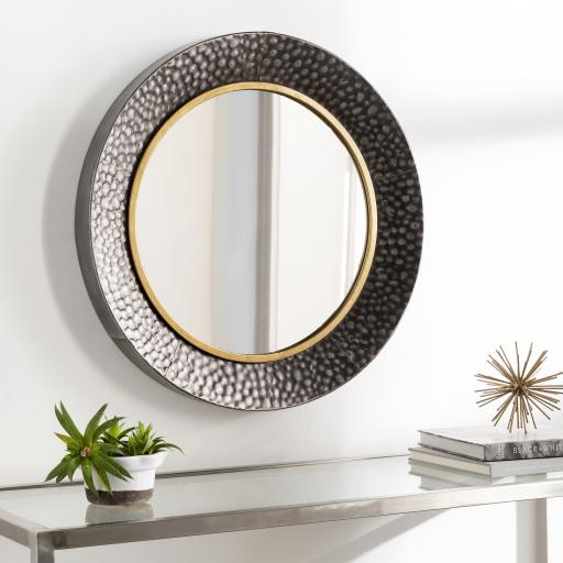 Surya Trevin TEV-001 Metallic - Silver 24"H x 24"W x 3"D Mirror