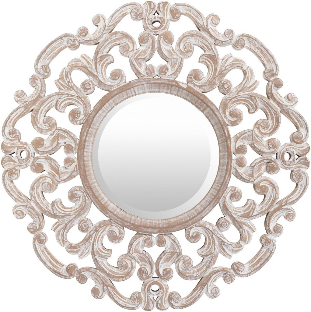 Surya Urvashi URV-001 Tan 24"H x 24"W x 1"D Mirror