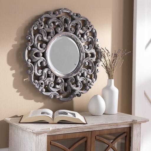 Surya Urvashi URV-002 Gray 24"H x 24"W Mirror