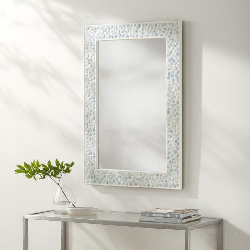 Surya Whitaker WTK-7201 Blue Ivory 40"H x 28"W x 1"D Mirror