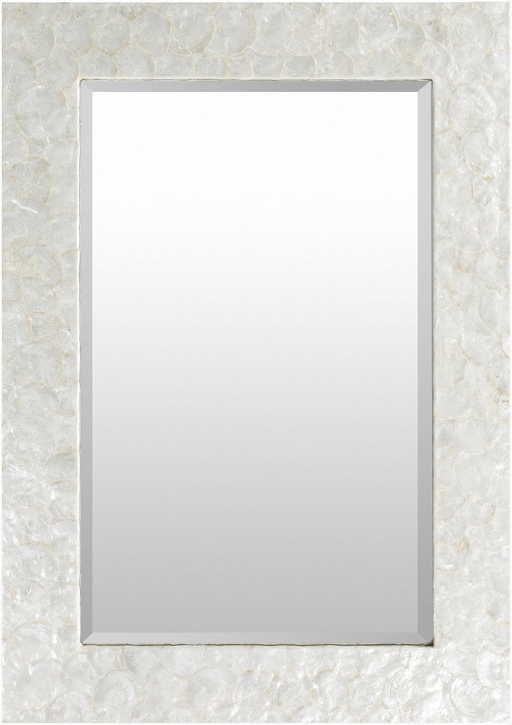 Surya Whitaker WTK-7203 White 40"H x 28"W x 1"D Mirror