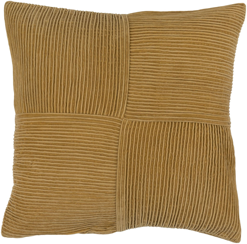 Surya Conrad CNR-003 Mustard 18"H x 18"W Pillow Cover