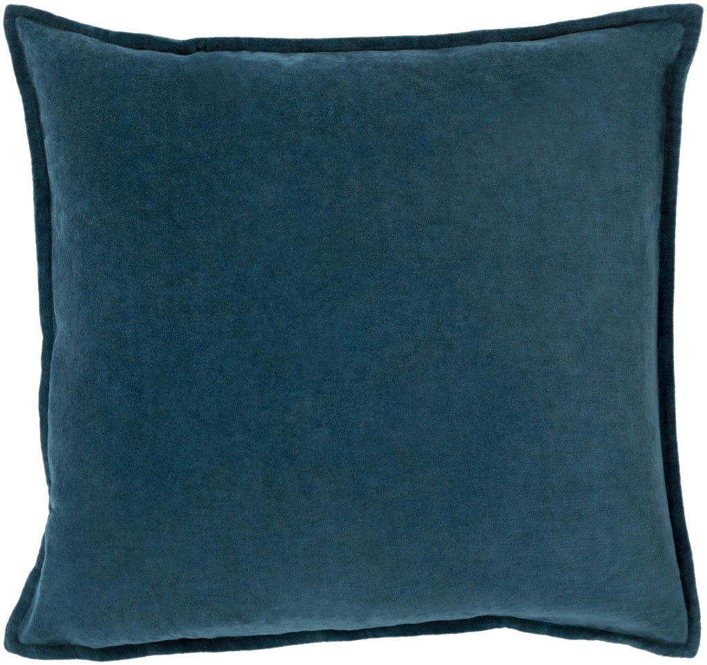 Surya Cotton Velvet CV-004 Deep Teal 13"H x 19"W Pillow Cover