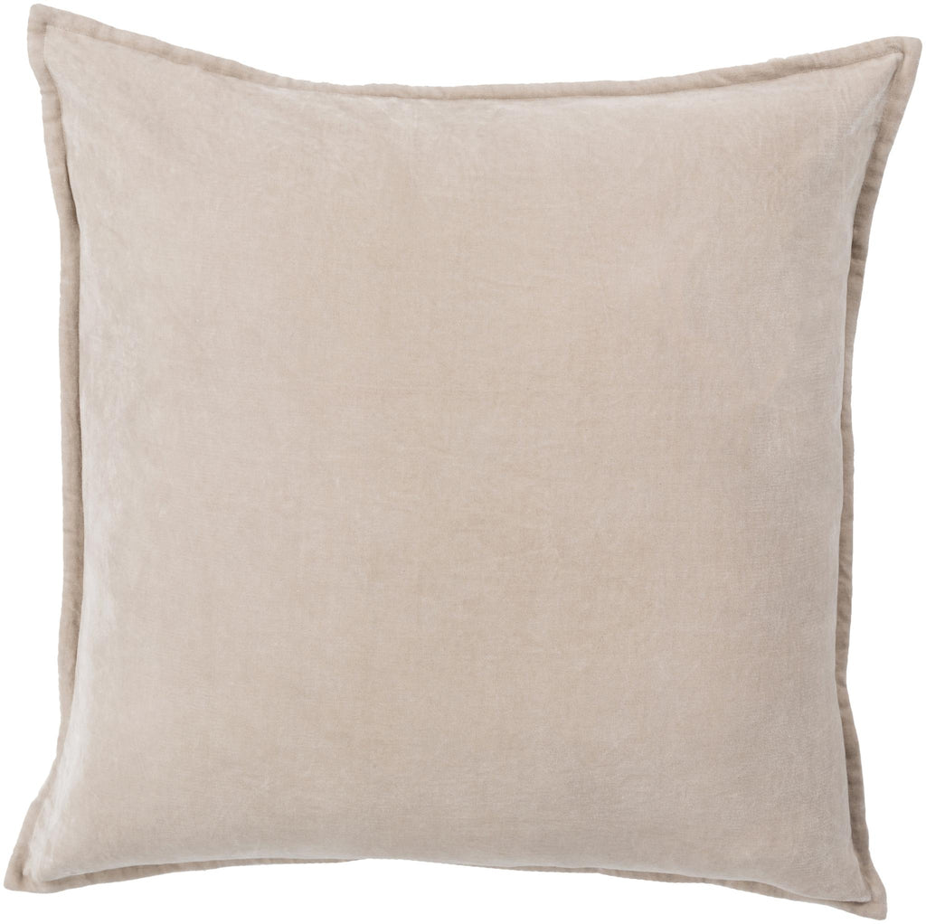 Surya Cotton Velvet CV-005 Light Beige 13"H x 19"W Pillow Cover