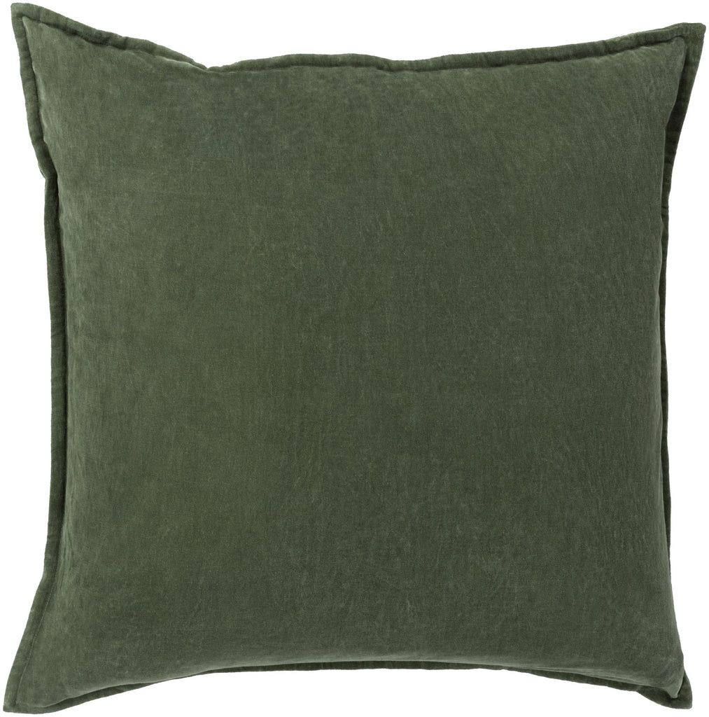 Surya Cotton Velvet CV-008 Medium Green 13"H x 19"W Pillow Cover