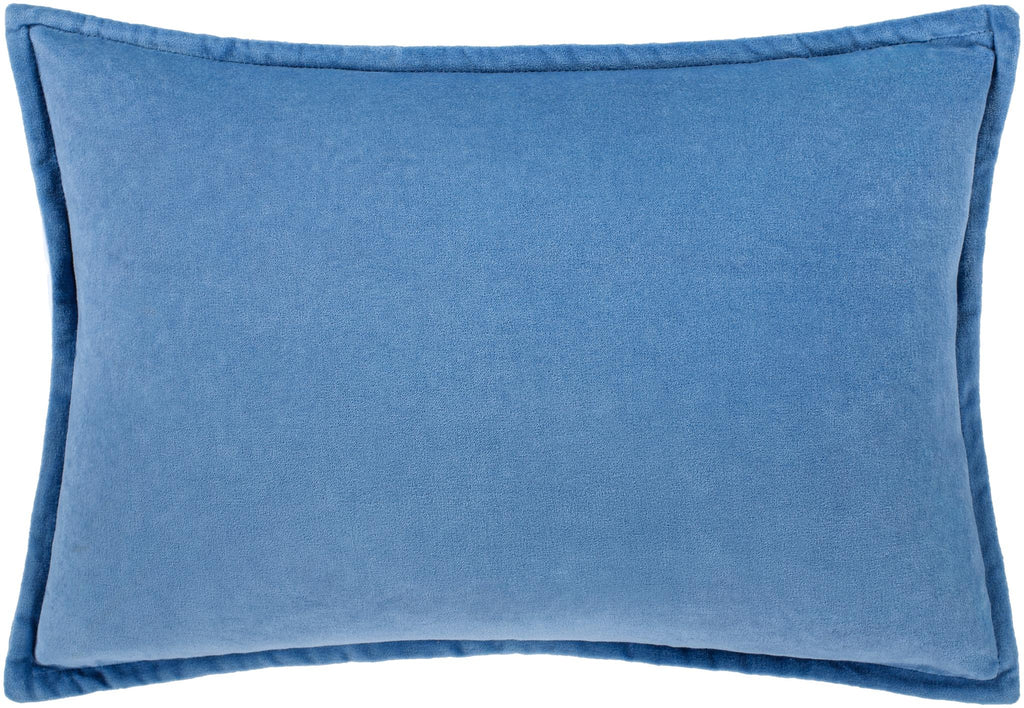 Surya Cotton Velvet CV-015 Blue 13"H x 19"W Pillow Cover