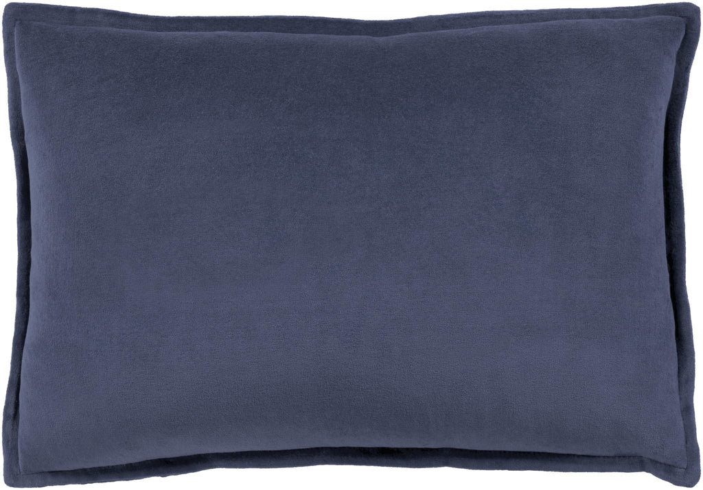 Surya Cotton Velvet CV-016 Navy 13"H x 19"W Pillow Cover