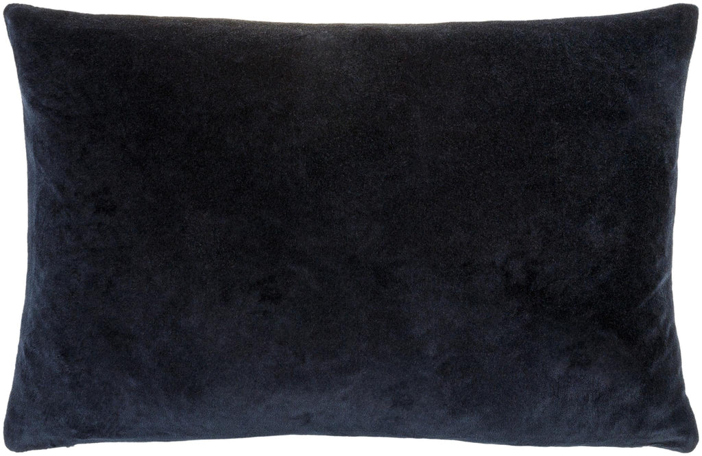 Surya Cotton Velvet CV-065 Black 13"H x 20"W Pillow Cover