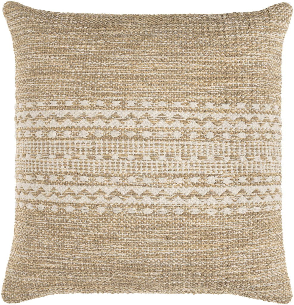 Surya Ethan EHN-002 Beige Light Beige 18"H x 18"W Pillow Cover