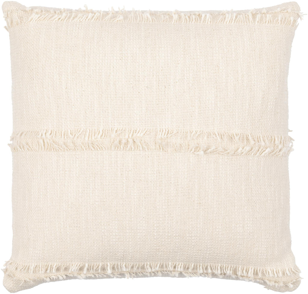 Surya Kiefer KIF-001 Cream 22"H x 22"W Pillow Cover