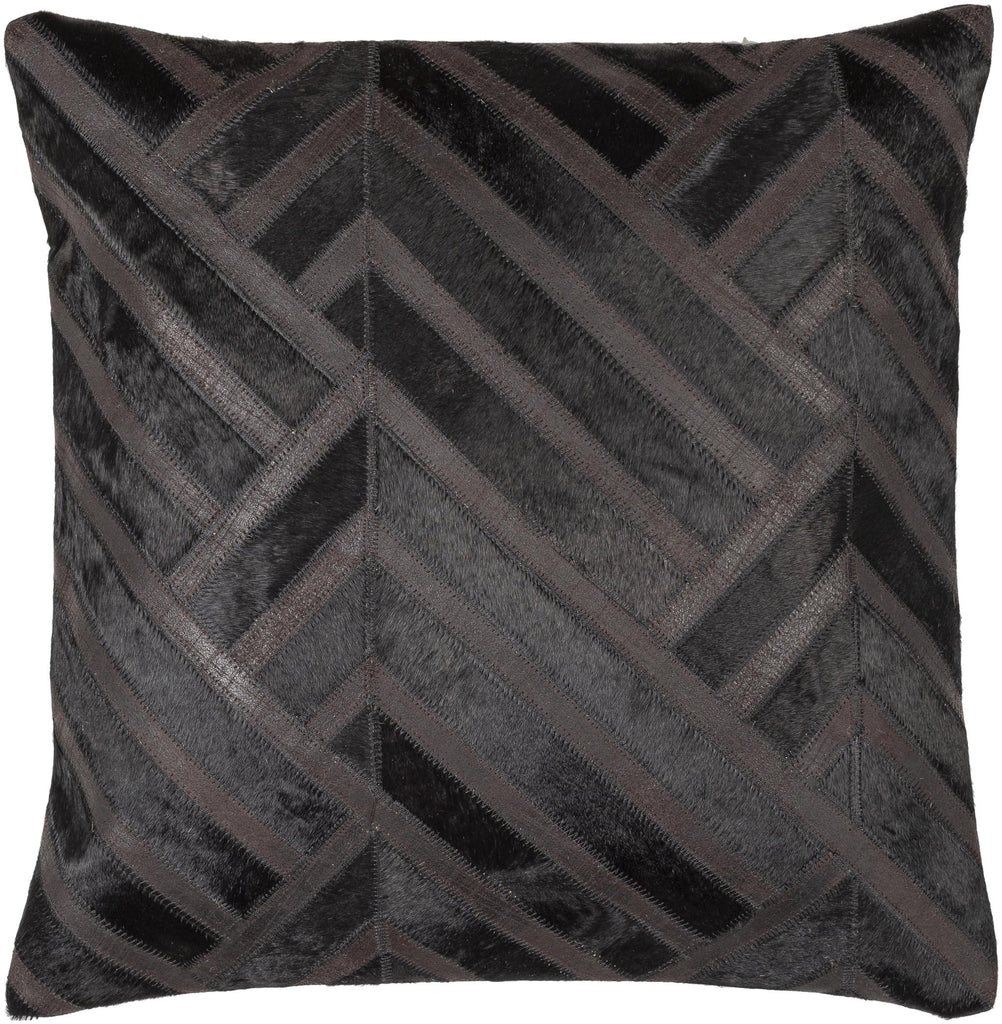 Surya Nashville NHV-004 Black 20"H x 20"W Pillow Cover