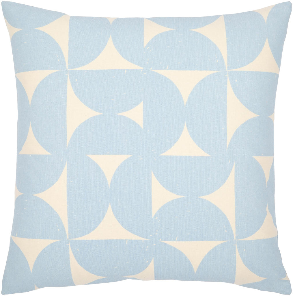 Surya Natur NTR-004 Light Beige Light Blue 20"H x 20"W Pillow Cover