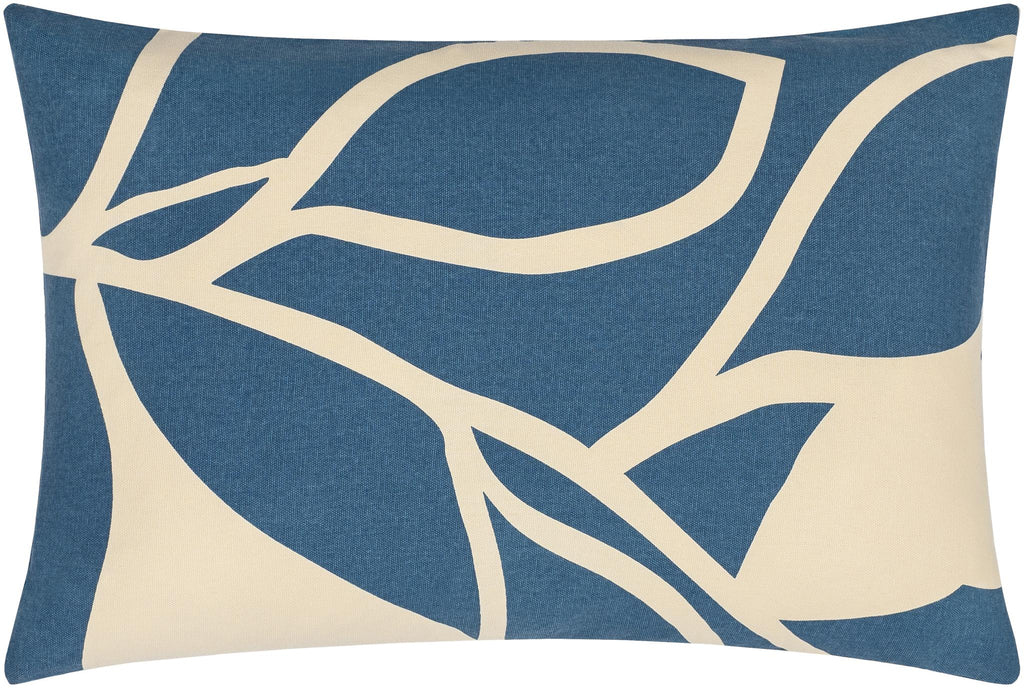 Surya Natur NTR-013 Dark Blue Light Beige 13"H x 20"W Pillow Cover